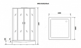 ������� ������ Niagara NG- 6902-01GQ BLACK (1000�1000�2100) �� �������� ������� � �. ������� �����